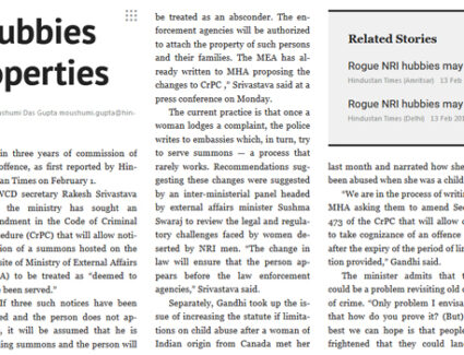 Rogue NRI hubbies may lose Properties